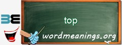 WordMeaning blackboard for top